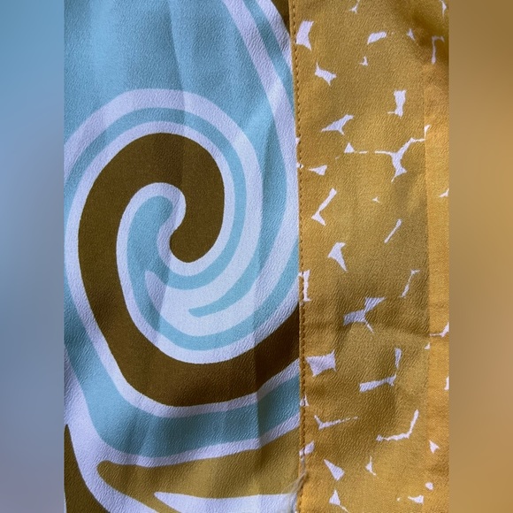 Merona Size 16 Mixed Pattern Color-blocked Belted Sleeveless Dress Seafoam Green - Picture 5 of 10